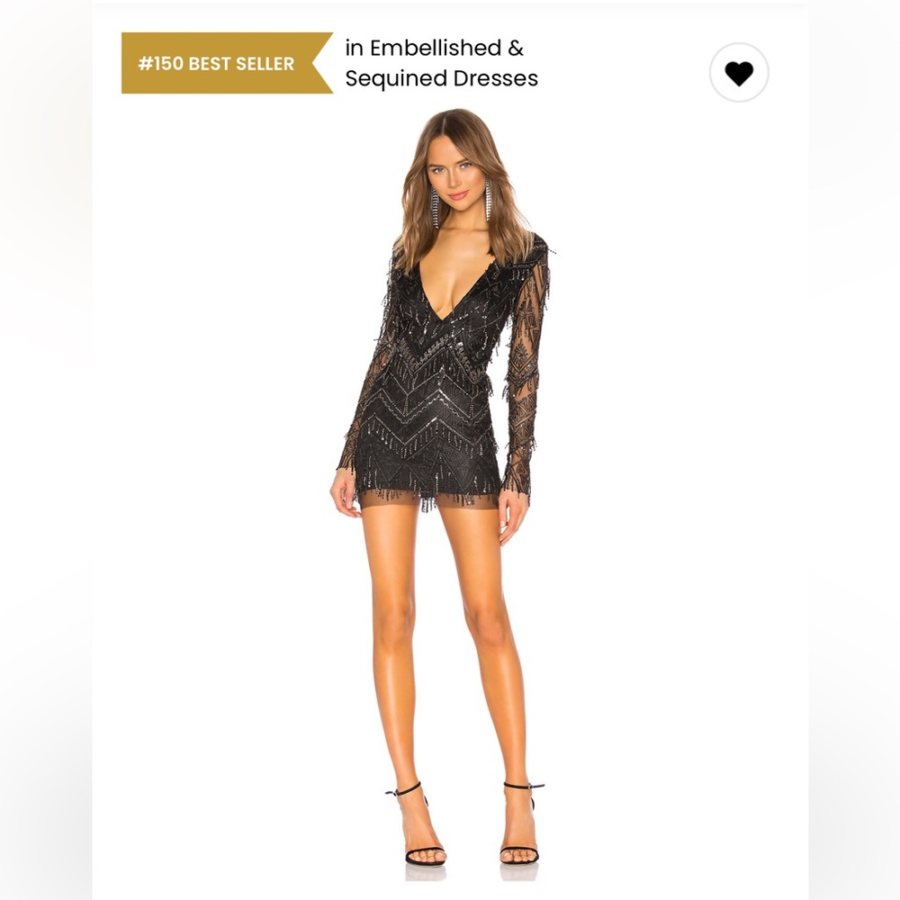 Superdown Nina Sequin Fringe Dress